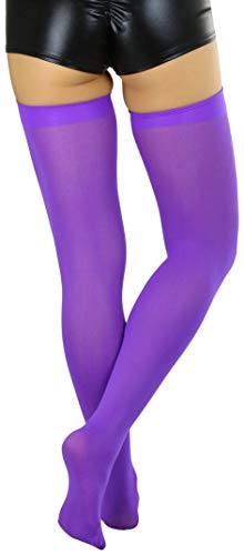 Image of ToBeInStyle Women's Nylon Thigh High Schoolgirl Opaque Stockings