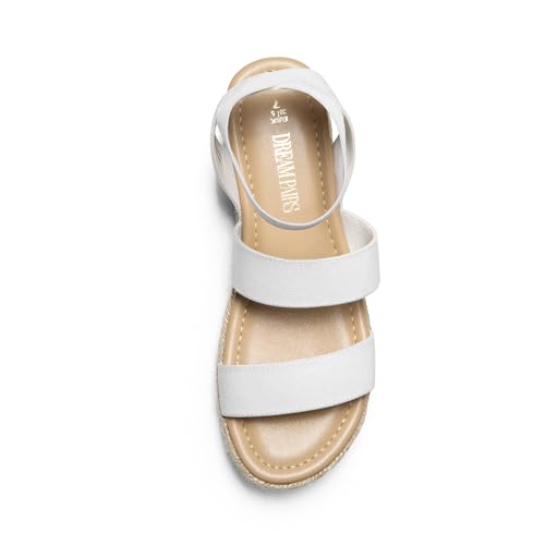 Image of DREAM PAIRS Strappy Espadrille Platform Wedge Sandals for Women Dressy Summer, Comfortable Open Toe Sandals with Cushioned Insole and Ankle Strap Buckle