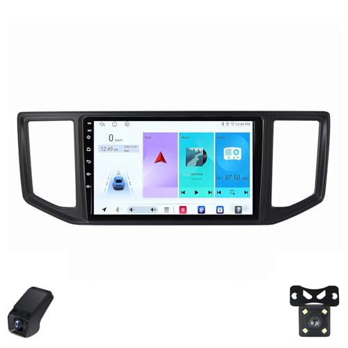 2K Radio para Coche para Volkswagen Crafter 2017-2021 Pantalla Táctil Android Estéreo para Coche 9-Inch/CarPlay/Android Auto/WiFi/RDS FM Am/GPS/SWC/Cámara Visión Trasera/ADAS DVR(M150CP)