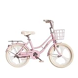 Dazzix女性用シティ通勤自転車中学生、大学生、女の子18/20/22/24インチ、大人の通勤、ダブルビームフレームシティ、リアカーゴラック、快適なペダルバイク、フロントブレーキとリアブレーキ、調節可能なサドルハンドルバー、通学通勤用 誕生日プレゼント (一体型ホイール +22インチ,ピンク)