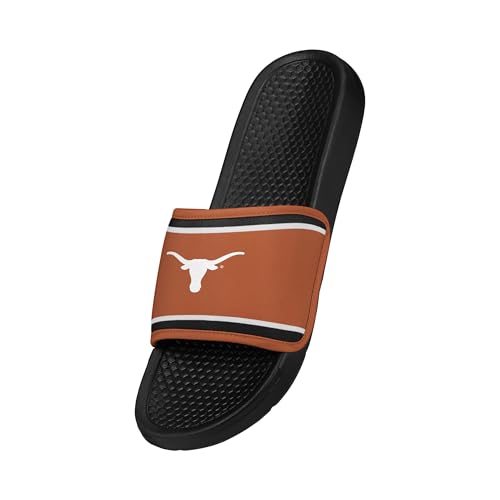 Image of FOCO NCAA Printed Team Logo and Color Stripes Comfortable Slide Sandals