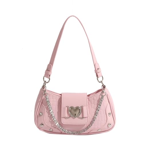 UNMULFC Kawaii Shoulder Bag Pink Y2k Aesthetic Shoulder Bag Cute backpack Small Lightweight Waterproof Purse