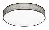Trio Leuchten LED Deckenleuchte Lugano 621914011, Stoffschirm, 40 Watt, Helligkeit und Lichtfarbe einstellbar