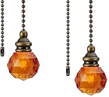 2Pcs Ceiling Fan Pull Chains Pendant Pull Chain Extension Ceiling Fan Chain Extender for Ceiling Light Lamp Fan Chain Brown