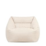 Icon Natalia Sitzsack Sessel für Erwachsene, Beige, Stoff für Drinnen und Draußen, Riesen Sitzsack mit...
