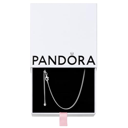 PANDORA Curb Chain Necklace - Compatible with PANDORA Moments Charms - Gift for Her - Sterling Silver - Jewelry for Women - With Gift Box - 23.6