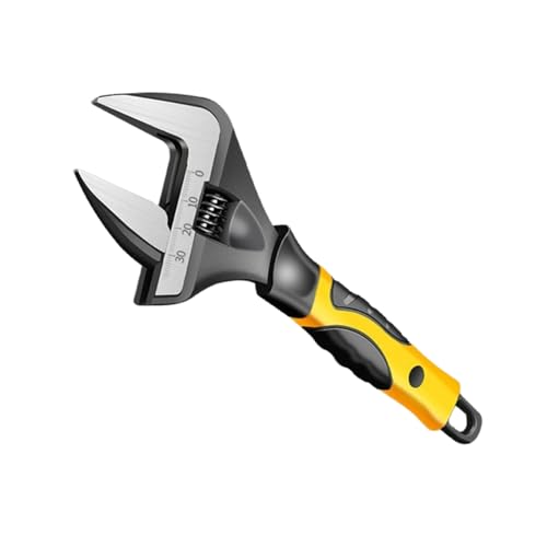 VIVIWI Llaves ajustables de mandíbula grande de acero inoxidable para varios tamaños de tuerca, altos pares y agarre de aleación de acero