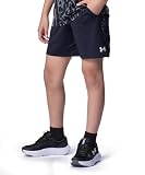 [アンダーアーマー] UA Tech Vent Print Blcoked Shorts 6012345(002) ブラック キャッスルロック ホワイト S