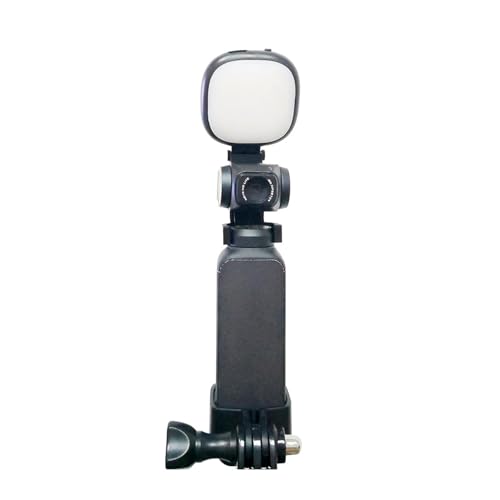 Portable Fill Light for Pocket 3, Pocket 3 Action Camera Selfie LED Light with Mount, Soft Light Multi Color Temperature Vlog Selfie Light with Bracket for Pocket 3 2 1