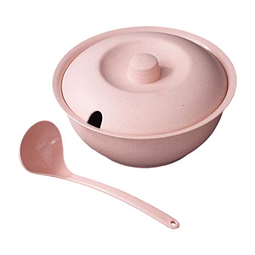 F Fityle Conjunto de Talheres de Palha de Trigo Saudável para Doméstico Pote de Sopa Resistente Ao C