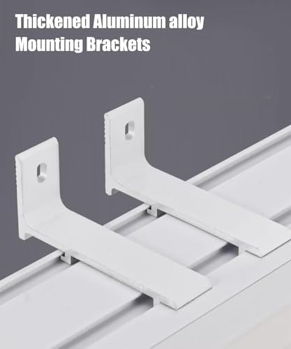 Double Track Rod Window Curtain System - Metal Pelmet Box with Decorative Valance & Custom Length Blackout Drapes for Elegant Home Decor