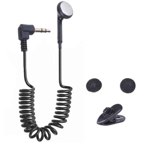 Auriculares para Una Sola Oreja - Auricito De Mono Retráctil De Primavera, Auriculare Profesionales De 3,5 Mm Jack | Diseño De Aislamiento De Reducción De Ruido, Calidad De Audio De Graves Premium, A