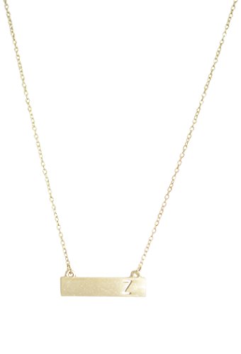 Cents of Style Personalized Initial Gold Bar Necklace