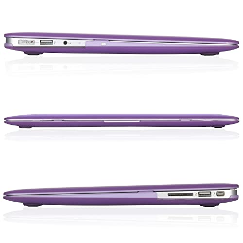 Kuzy Compatible with MacBook Air 13 inch Case 2017 2016 2015 2013 Older Version Model A1466 A1369 Mac Book Air 13in Cover See Through Hardshell Apple Laptop Case MacBook Air Case 13.3 inch, Purple
