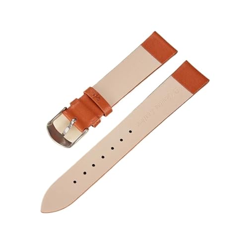 Correa de cuero genuino suave EDVTK35 rosa elegante para reloj moderno 4