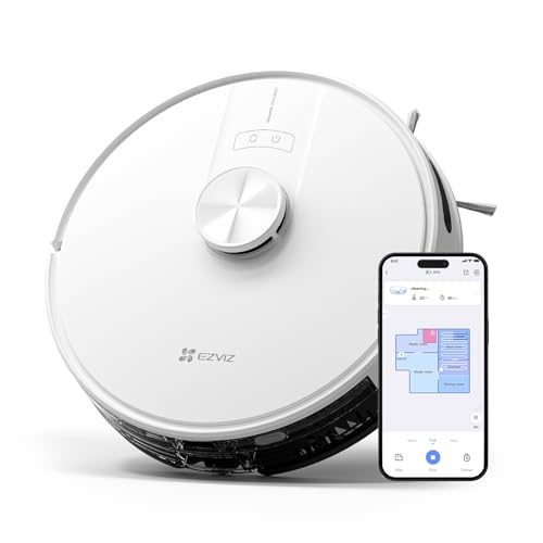 EZVIZ RE4 Robot Vacuum & Mop Cleaner - 4000 Pa Suction, LDS LiDAR Navigation, Carpet Booster, Self-Charging, cleans 300㎡, Drop-Sensing, Wi-Fi APP Control, Alexa/Google Compatible, Pet-Safe EZVIZ RE4 Robot Vacuum & Mop Cleaner - 4000 Pa Suction, LDS LiDAR Navigation, Carpet Booster, Self-Charging, cleans 300㎡, Drop-Sensing, Wi-Fi APP Control, Alexa/Google Compatible, Pet-Safe