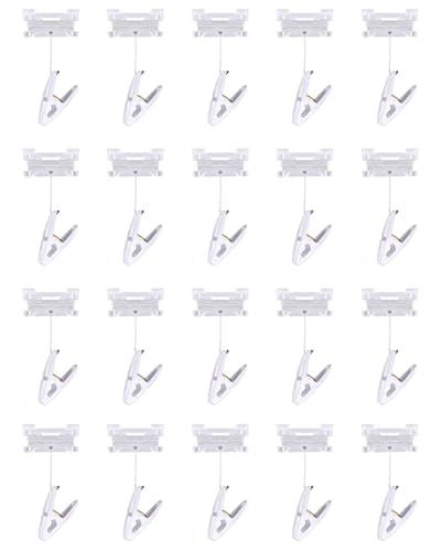 Ceiling Hanger Grip Clips, Drop Ceiling Hooks for Hanging, White