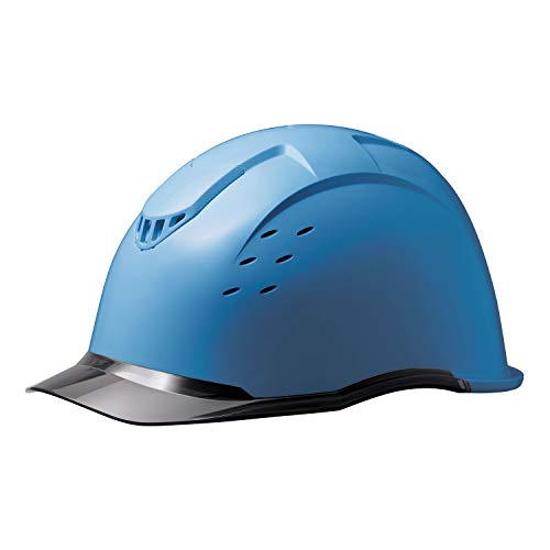 ミドリ安全 ヘルメット 作業用 PC製 クリアバイザー 通気孔付 SC13PCLV RA KP付 ブルー/スモーク