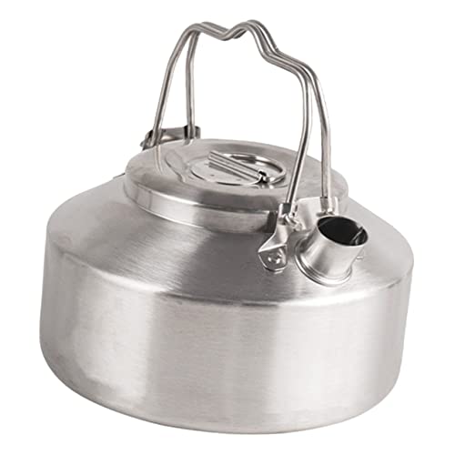 HEALEEP Hervidor de Inoxidable Camping Tetera Portátil Accesorio de Cocina Ligero Hervir y Preparar