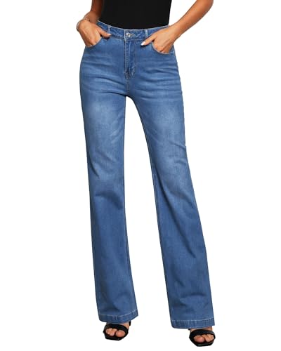 GRAPENT Business Casual Women's Work Pants Western Outfit Tall Jeans Lapis Long Size L 12 14