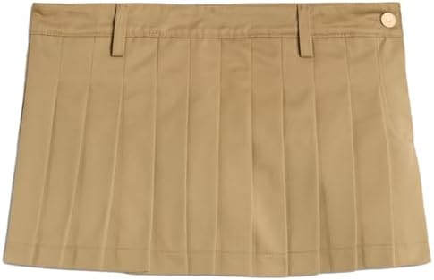 7 For All Mankind Pleated Mini Skirt Twill Sand Storm