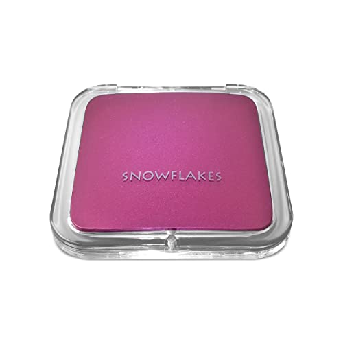 Magnifying Compact Mirror - Snowflakes Elegant Compact Pocket Mini Makeup Mirror Double Sided 1X/15X Magnification Cosmetic Mirrors Handheld Portable For Travel And Purses (Purple) #TOP5