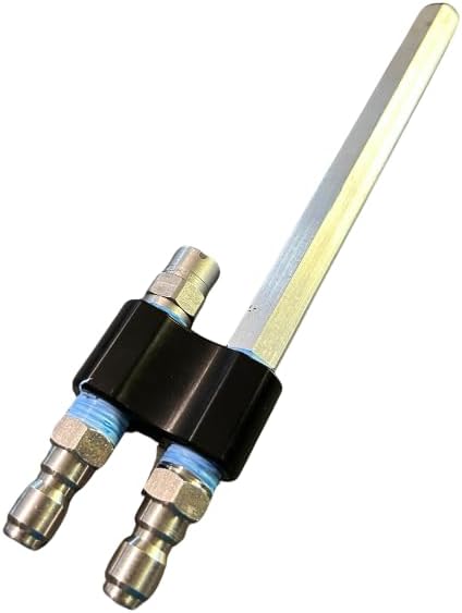 Davis Shooter Tip w/Soap Nozzle & Stainless Quick Connects Pressure Wash & Soft Wash Combo (3-7gpm), Black