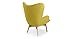 Kardiel Grant Featherston Contour Style Wing Chair & Ottoman with Ash Legs, Cashmere Wool
