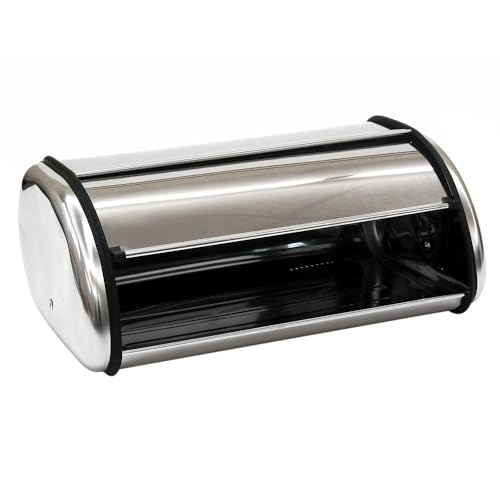 Lolahome - Panera De Acero Inoxidable Con Tapa Ideal Para Guardar El Pan Fresco. Almacenaje De Cocina Elegante Y Duradero. 42x27x18 Cm