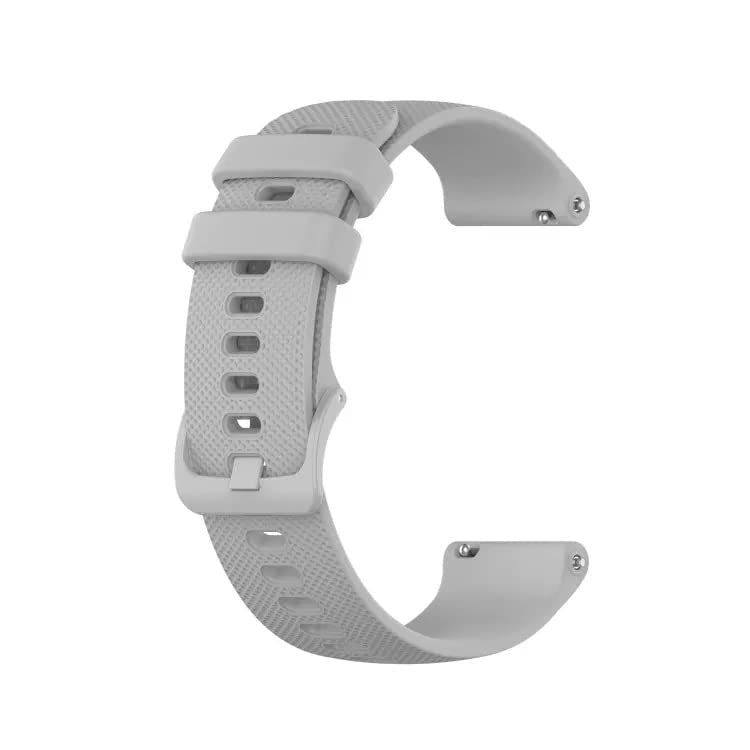 TECHONTO 22mm Dotted Soft Silicone Smartwatch Strap Metal Buckle Compatible with Samsung Galaxy Watch 3 45mm/ Galaxy Watch 46mm/Gear S3 Classic/Frontier And All 22MM Watches(Only Strap)-Grey (B0C96DGVLJ) Amazon Price History, Amazon Price Tracker