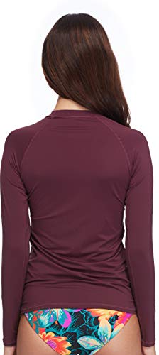 Image of Body Glove Women's Smoothies Sleek Solid Long Sleeve Rashguard with UPF 50+