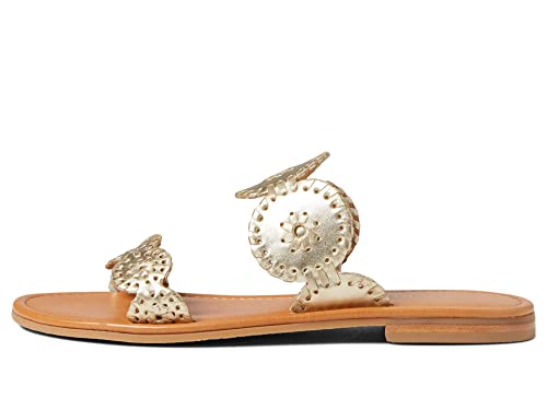 Jack Rogers Lauren Ii Sandal Platinum/Platinum 8.5 M #TOP16