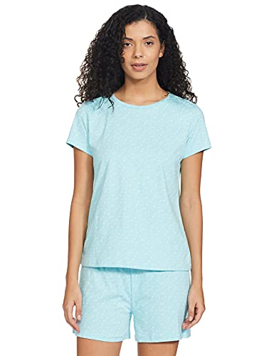 Image of Amazon Brand - Symbol Women's Cotton Regular Fit T-Shirt and Shorts Night Suit (Night Wear | Co-ord Set | Lounge Wear Set) (Available in Plus Sizes)