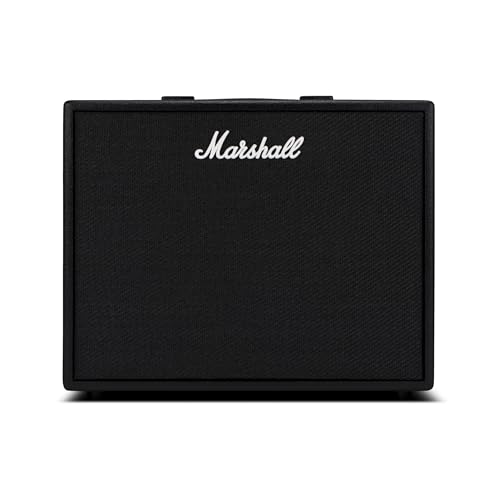 Marshall CODE50 Digital Combo Guitar Amp - Digital Effects and 100+ Presets | Preamp and Power Amp Models | 3.5 mm Aux Input | Bluetooth Connectivity | 50W Output - Black