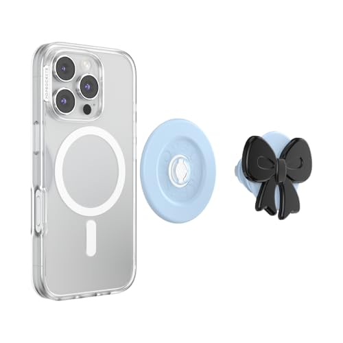 PopSockets Agarre Teléfono MagSafe Soporte Magnético Arco Negro Bowtique 4