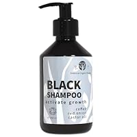 Black Shampoo for Hair Growth, Hair Loss, Dandruff, Beard, Scalp and Hair Treatment for Men and Women. Paraben free, Silicone Free, Sulphate Free - 250 ml