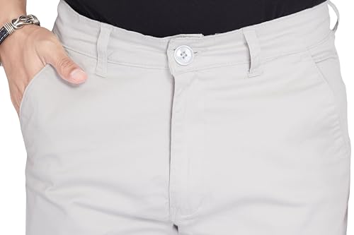 Image of DIVISIVE Men's Regular Fit Cotton Chinos Trousers Pants