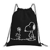 [MINIER] スヌーピー ジムサック 大容量ナップサック 巾着バック 軽量 防水 旅行 アウトドア スポーツジム ジムバッグ 運動トレーニングunisex 多機能 巾着袋 バックパック。長さ42cmx幅36cm