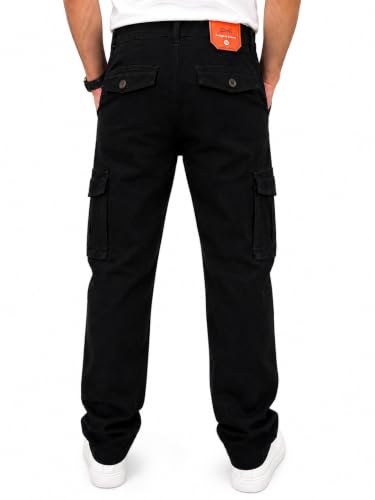 Image of INDIGO & CHINO Men's Cargo Long Pants | Multiple Pockets, Khaki Colour