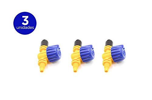 Saneaplast Metalsant. 543821 - Difusor riego 90ñ goteo s&m pp micro con valvula 543821 3 pz