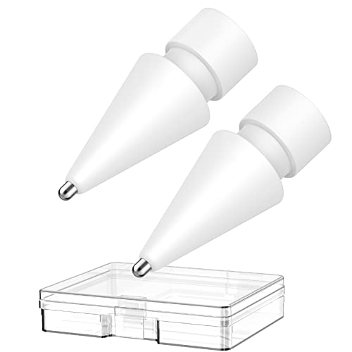 Delidigi 2 Pack Tips Replacement for Apple Pencil 2nd Gen and 1st Gen, Upgraded Longer Metal Wear-Resistant Pen Like Nibs, Fine Point Precise Control Tips for Apple Pencil (White 1.3mm) Delidigi 2 Pack Tips Replacement for Apple Pencil 2nd Gen and 1st Gen, Upgraded Longer Metal Wear-Resistant Pen Like Nibs, Fine Point Precise Control Tips for Apple Pencil (White 1.3mm)