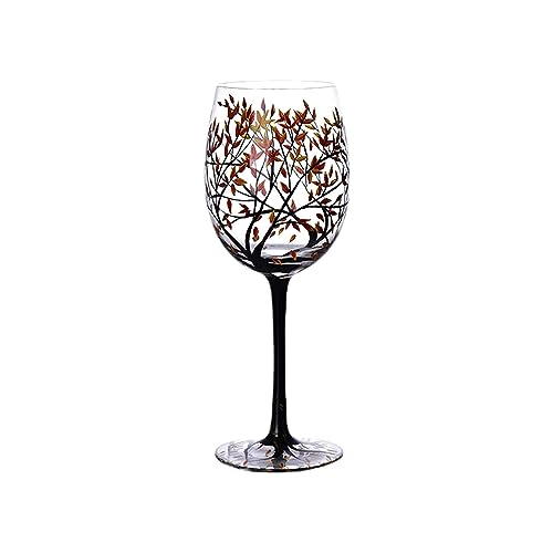 Youding Vasos de alcohol, copas de vino decorativas, juego de copas de cóctel hechas a mano, vasos pintados artesanalmente, copas pintadas para las cuatro estaciones, vasos artísticos pintados a mano