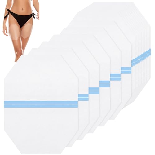 Timgle 50 Pcs Thigh Lift Tape Invisible Waterproof 8 x 6 in Sagging Loose Skin Lifting Cellulite Adhesive Transparent Body Octagon Tape for Women Leg Inner Thighs