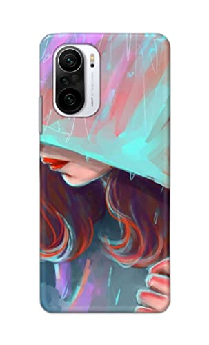 Image of PRINTFIDAA Pretty Woman Under The Umbrella Painting Printed Designer Hard Case for Mi 11x / Mi 11x Pro Back Cover -(e) RPM1007