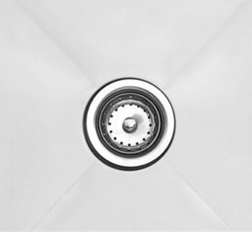 Image of Empura 29 inch Wide Stainless Steel One Compartment Commercial Sink | Prep Utility 24 inch x 24 inch Bowl for Restaurant Laundry Hotel | 3.5 inch Drain Basket, 9.75 inch Backsplash, 29 inchW x 29.5 inchD x 44.25 inchH, 16 Gauge, NSF