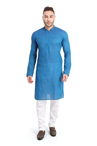 RG DESIGNERS Mens Threaded Traditions Printed Full Sleeves Cotton...