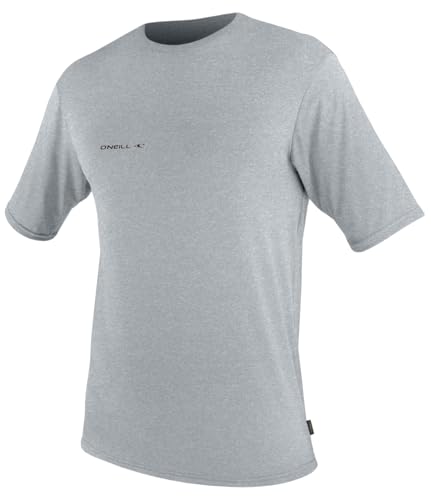 O'Neill Men’s Hybrid Short Sleeve Sun Shirt, UPF 50+ Sun Protection, Rash Prevention for Surfing and All Water Activities, Smoke, XX-Large