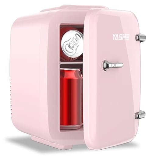 YASHE Mini Nevera, 4L Comética Pequeña Nevera para Dormitorio, CA 220V/ CC 12V para Coche, Enfriar y Calentar para Dormitorio, Portátil para Oficina, Escritorio (Rosa) | Ya disponible en tu tienda friki favorita! En mundofriki.es!