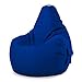 Green Bean © Cozy Gaming Beanbag, Poltrona a sacco, sedia da Gioco 80x70x90 cm, 230 litri di riempimento Con perline in EPS, Puff per Interno e Esterno, Gamer Pouf per Bambini e adulti, Blu