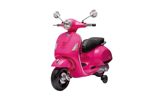 Zippy Toys Moto Elétrica Vespa GTS Scooter Rosa 6V Feito para Crianças Acima de 3 Anos a Diversão está Garantida - Peso 9,2 Kg